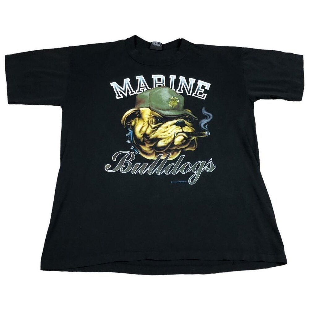Rothco 1989 Marine Bulldogs Military Logo Black‎ Shirt Adult XL